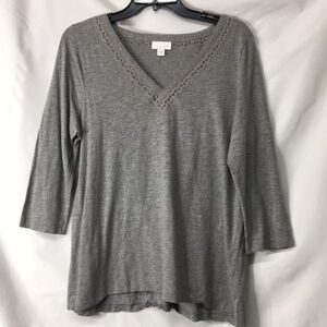J. Jill Women’s Gray Blouse Size M Like-NEW Condition